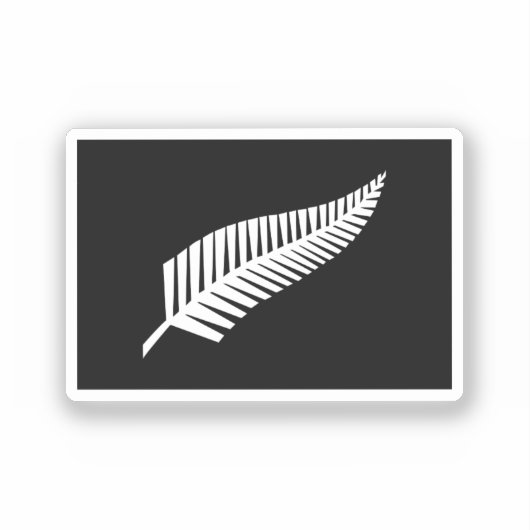 Silver fern flag (NZ) シール (正面)