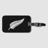 Silver fern flag (NZ) ラゲッジタグ (正面横)