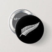 Silver fern flag (NZ) 缶バッジ (正面&裏面)
