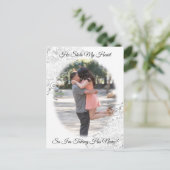 Silver Filigree He Stole My Heart Save Date カード (スタンド正面)