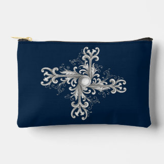 Silver Filigree Pearl Quatrefoil アクセサリーポーチ