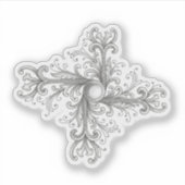 Silver Filigree Pearl Quatrefoil シール (正面)
