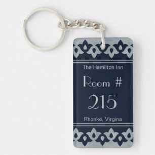 Silver Fleur di Lisのホテルの部屋Keychain キーホルダー
