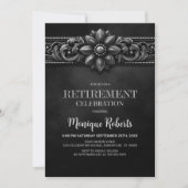 Silver Flower Black Retirement Party 招待状 (正面)