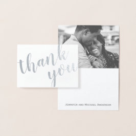 Silver Foil Thank Thank With Photo and Name 箔カード