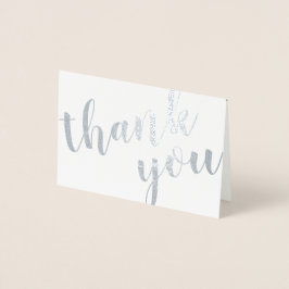 Silver Foil Thank Thank With Photo and Name 箔カード