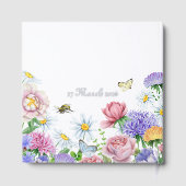 Silver Foil Wildflower Garden Wedding Spring Flora ゲストブック (裏面)