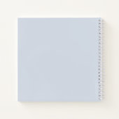 Silver Frame Blue Bow Baptism Square Guest Book ノートブック (裏面)