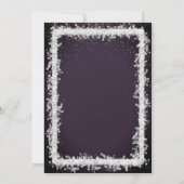 Silver Frame Eiffel Tower Dark Purple Quinceanera 招待状 (裏面)
