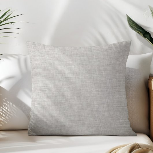 Silver frozen winter linen texture クッション