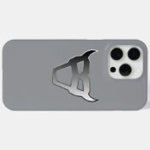 Silver Geometric Bull Chrome Look logo Case-Mate iPhoneケース (裏面 (横))