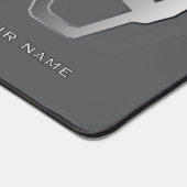 Silver Geometric Bull Pro Gamer Mousepad デスクマット (コーナー)