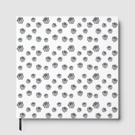 Silver Gift Boxes Elegant Holiday Premium Party ゲストブック