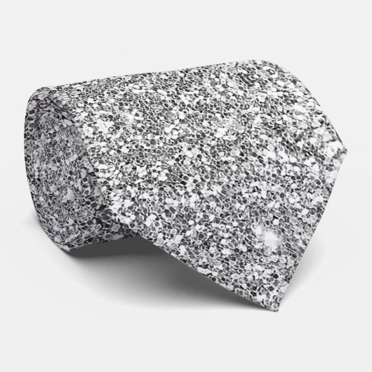 Silver Glitter ネクタイ (ロール)