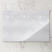 Silver glitter dust party paper placemat ペーパーパッド (折り畳み)