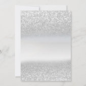 Silver Glitter Eiffel Tower,Glass,Heel 30th 招待状 (裏面)