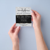 Silver glitter hair salon チラシ (手)