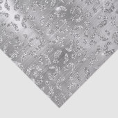 Silver Glitter Leopard Spots Metallic Animal 薄葉紙 (詳細)