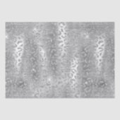 Silver Glitter Leopard Spots Metallic Animal 薄葉紙 (正面)