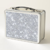 Silver Glitter Parrot Child's Lunch Box メタルランチボックス (裏面)