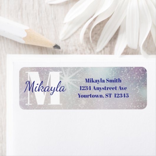 Silver Glitter with Stars ラベル (インサイチュ)