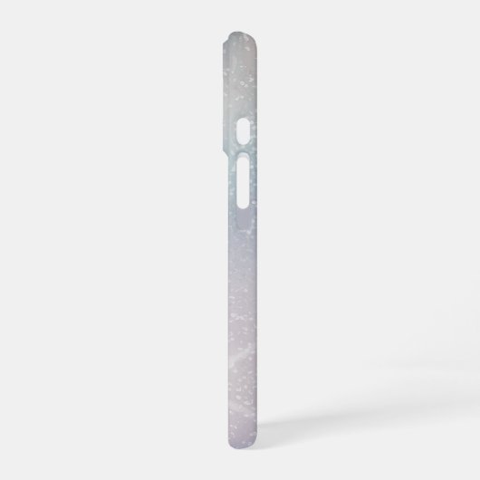 Silver Glitter with Stars iPhone 16ケース (左側面)