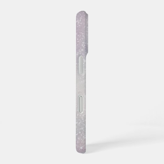 Silver Glitter with Stars iPhone 16ケース (右側面)