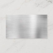 Silver Glitzy Waves Stripes Business name website 名刺 (裏面)