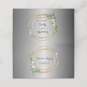 Silver & Gold: A Floral Affair - 華麗な結婚式 プレイスカード (外部開封)