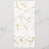 Silver & Gold Abstract Watercolor Wedding Menu  メニュー (裏面)