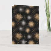 Silver Gold Black Christmas Celebration  カード (裏面)