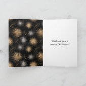 Silver Gold Black Christmas Celebration  カード (内部)