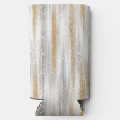 Silver Gold Glitzy Sparkle Christmas New Year スリム缶クーラー (裏面)