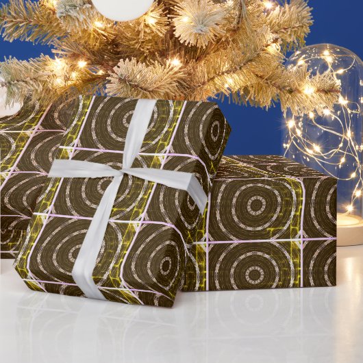 Silver Gold n Black Wrapping Paper ラッピングペーパー (クリスマス)