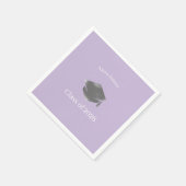  Silver Grad  Cap  in  Dusty  Lavender  スタンダードカクテルナプキン (角)