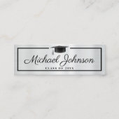 Silver Graduate Networkingカーエレガントド連絡 コーリングカード (正面)