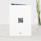 Silver Graduation 2026 Laurel Wreath On Blue カード (裏面)