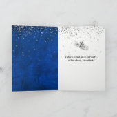 Silver Graduation 2026 Laurel Wreath On Blue カード (内部)