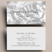 Silver Gray Agate Glitter Luxury Stylist 名刺