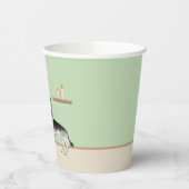 Silver Gray German Shepherd Festive Christmas Tree 紙コップ (左)