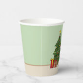 Silver Gray German Shepherd Festive Christmas Tree 紙コップ (右)