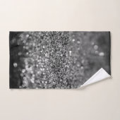 Silver Gray Glitter Bokeh Glam 2 バスタオルセット (ハンドタオル)