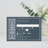 Silver Gray Medieval Sword Wedding RSVP (スタンド正面)