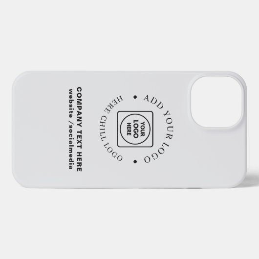 Silver Gray Metallic Logo Custom iphone case iPhoneケース (裏面横)