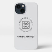 Silver Gray Metallic Logo Custom iphone case iPhoneケース (裏面)