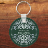 Silver Green Sword Bridesmaid Royal Wedding Gift キーホルダー (正面)