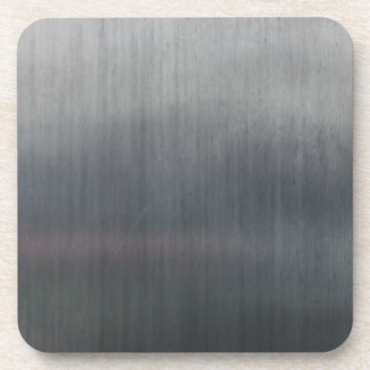 Silver Grey Gray Metallic Metal Texture Pattern コースター (正面)