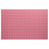 Silver Grey Patterned Foliage on Bright Pink Red ファブリック (ヤード)