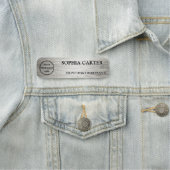 Silver Hairline Classic Name Badge Custom 名札 (インサイチュ)