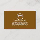 Silver Hammer On Timber Wood Grain 名刺 (裏面)